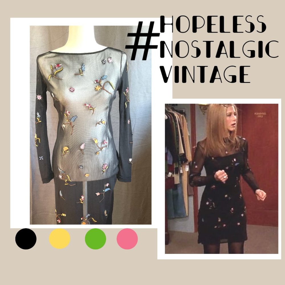 Vintage Vivienne Tam sheer dress similar to the one ASO Rachel Green in Friends